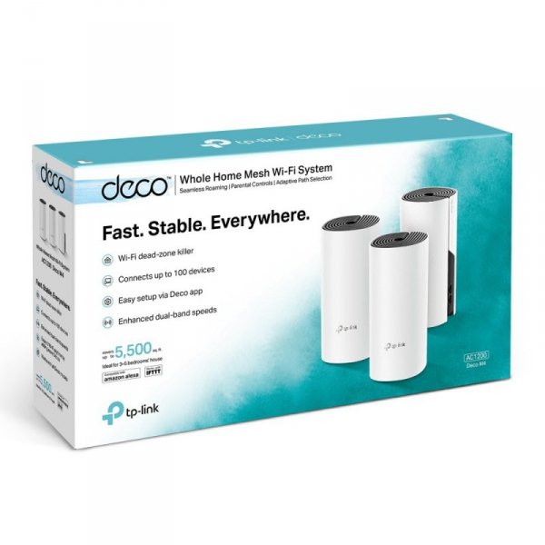 TP-LINK Zestaw routerów mesh Deco M4 AC1200 (3-pack)