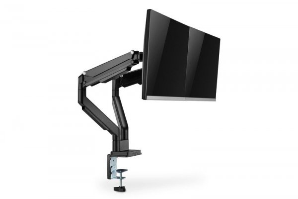 Digitus Ramię biurkowe podwójne z zaciskiem regulowane 2xLCD max. 32&quot; max. 2x 9kg uchylno-obrotowe czarny
