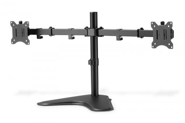 Digitus Stojak biurkowy podwójny z zaciskiem 2xLCD max. 32&quot; max. Obciążenie 2x 8kg uchylno-obrotowy czarny