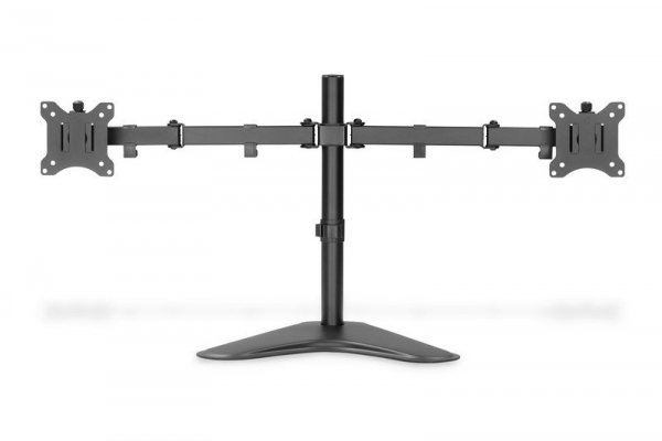 Digitus Stojak biurkowy podwójny z zaciskiem 2xLCD max. 32&quot; max. Obciążenie 2x 8kg uchylno-obrotowy czarny