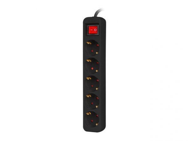 Lanberg Listwa przedłużacz 3m 5x230 c  PS1-05F-0300-BK