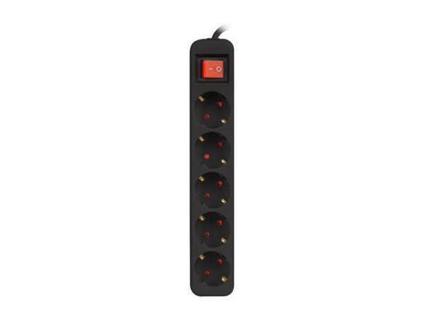 Lanberg Listwa przedłużacz 3m 5x230 c  PS1-05F-0300-BK