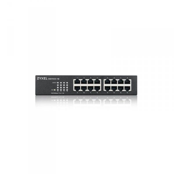 Zyxel Przełącznik niezarządzalny GS1100-16-EU0103F 16x Gigabit Unmanaged Switch                  GS1100-16-EU0103F