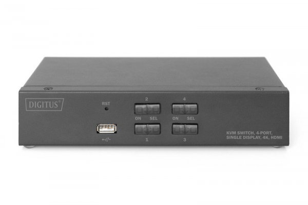 Digitus Przełącznik KVM 4 portowy HDMI, 4K 30Hz