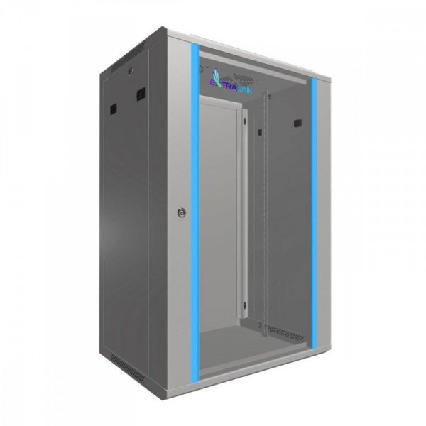 Extralink Szafa rack 18U 600x450mm szara wisząca
