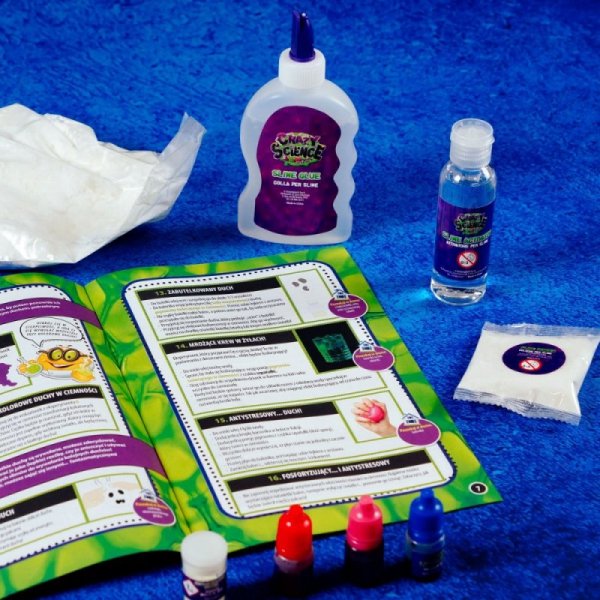 Lisciani Zestaw naukowy Crazy Science Slime w ciemności