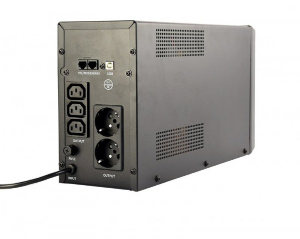 Gembird Zasilacz UPS 2000VA Line-in 1xC14 3xC13 2xShuko USB RJ45