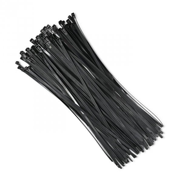 Qoltec Opaski zaciskowe wielorazowe/trytytki | 7.2*450mm | Nylon UV |   Czarne