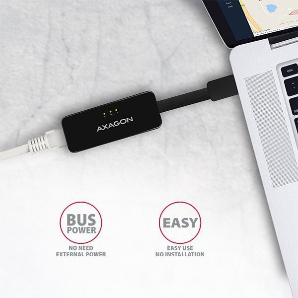 AXAGON ADE-XR Karta sieciowa Fast Ethernet adapter, USB2.0, instalacja automatyczna