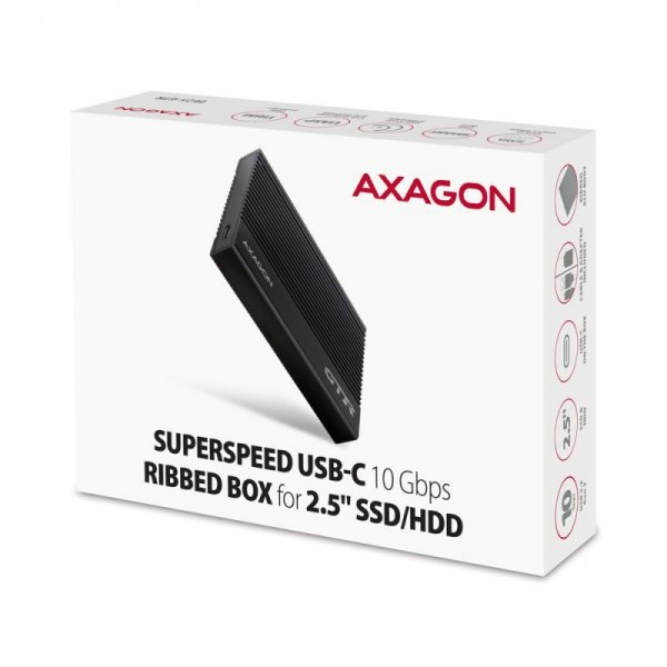 AXAGON EE25-GTR Obudowa zewnętrzna aluminiowa USB3.2 Gen 2 - SATA 6G 2.5&quot; SSD/HDD