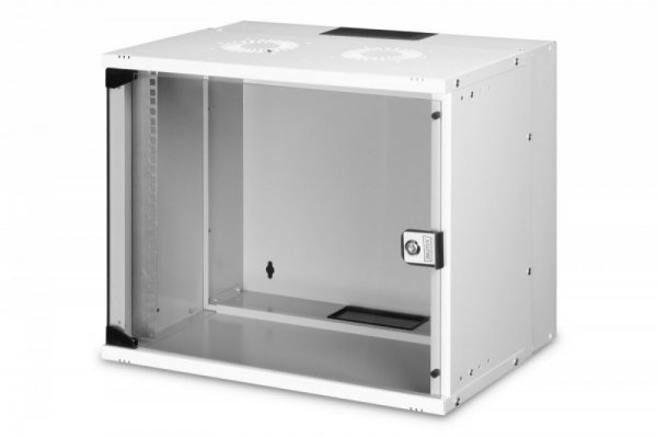 Digitus Szafa sieciowa wisząca 19&quot; 9U, SOHO PRO 460 x 540 x 400 mm, nośność 60kg, drzwi szyba, niezłożona, Szara