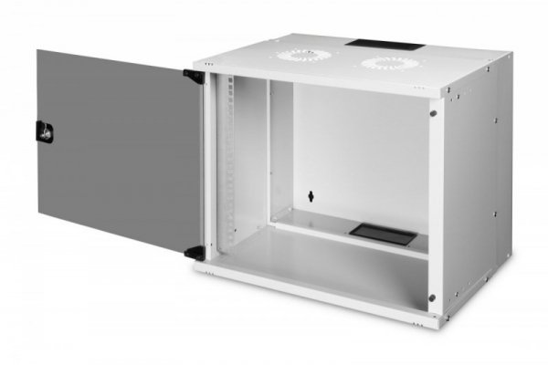 Digitus Szafa sieciowa wisząca 19&quot; 9U, SOHO PRO 460 x 540 x 400 mm, nośność 60kg, drzwi szyba, niezłożona, Szara