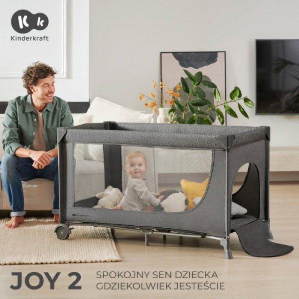 Kinderkraft Łóżeczko turystyczne JOY 2 HAPPY SHAPES