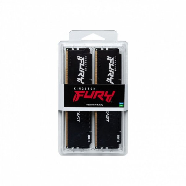 Kingston Pamięć DDR5 Fury Beast 64GB(2*32GB)/6400 CL32 XMP czarna