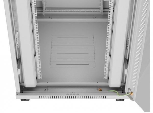 Lanberg Szafa stojąca rack 19&#039;&#039; 42U 800x1000 szara drzwi szkalne flat pack