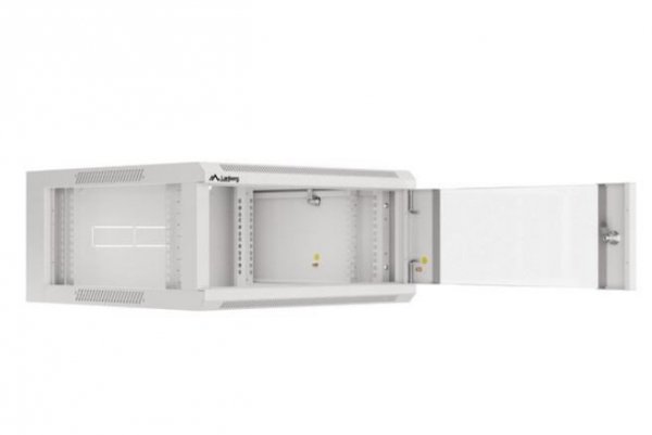 Lanberg Szafa instalacyjna rack wisząca 19 cali 4U 600 szara drzwi szkalne (złożona)