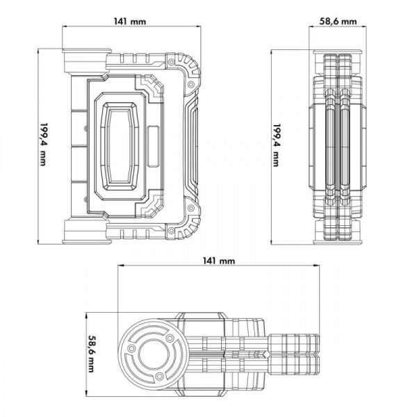 Maclean Lampa robocza LED COB warsztatowa składana MCE439 300LM 3 tryby świecenia, IP44. 6500K (zimna biała) wymiary: 199,4 x 14
