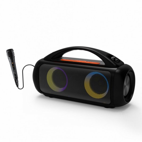 Media-Tech Głośnik POWER AUDIO PRO MT3184 Karaoke/Bluetooth 5.3/TWS/MP3/MicroSD/USB/Jack 6.3/AUX/Equalizer/USB-C/IPX5/RGB/16h/RM