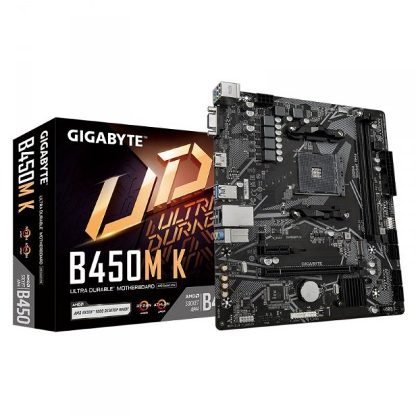 Gigabyte Płyta główna B450M K AM4 2DDR4 HDMI USB 3.2 M.2 uATX