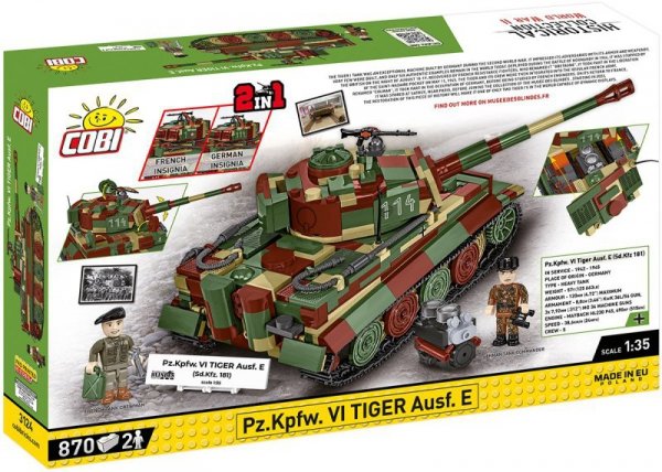 Cobi Klocki Klocki Pz.Kpfw. VI Tiger Ausf. E 870 klocków