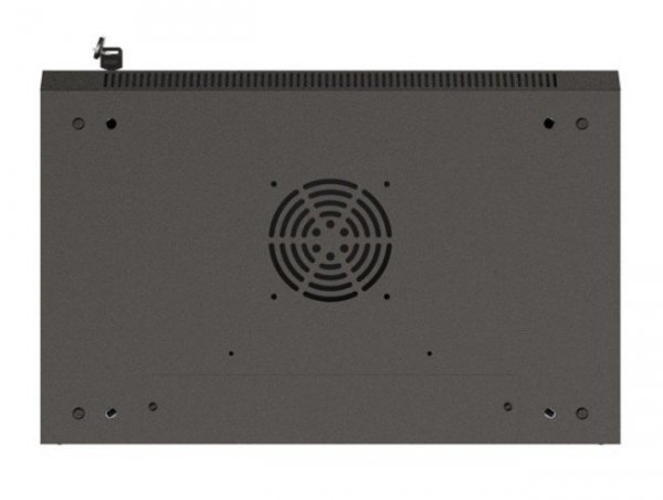 Lanberg Szafa instalacyjna rack wisząca 19&quot; 6U 540x350 czarna drzwi  przeszklone ( flat pack)