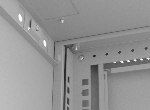 Lanberg Szafa instalacyjna rack wisząca 19&quot; 9U 540x350 szara drzwi przeszklone ( flat pack)