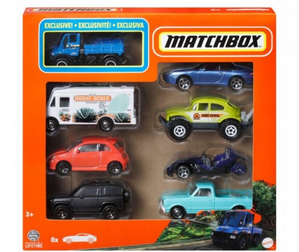Mattel Zestaw pojazdów Matchbox 8-pak 1:64 mix