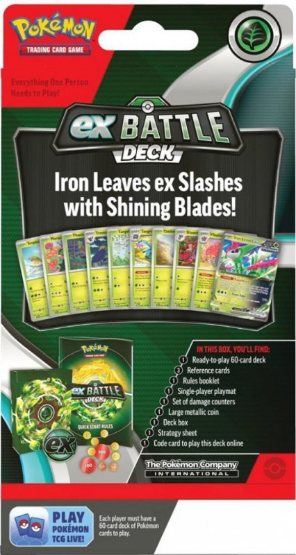 Pokemon TCG Karty Tapu Iron Leaves Ex Battle Deck