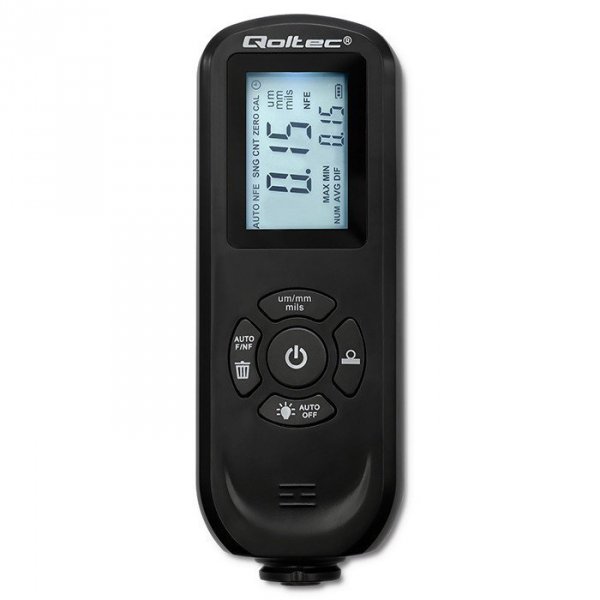 Qoltec Miernik grubości lakieru z podświetlanym bocznym wyświetlaczem LCD | 0 ~ 2000um
