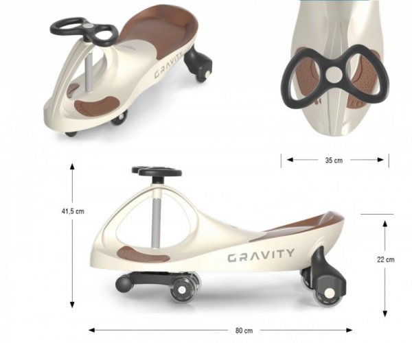 Milly Mally Jeździk Grawitacyjny Gravity beżowo-brązowy