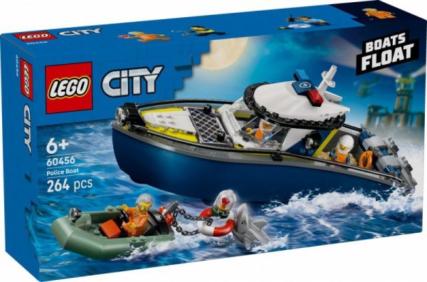 LEGO Klocki City 60456 Pościg łodzią policyjną