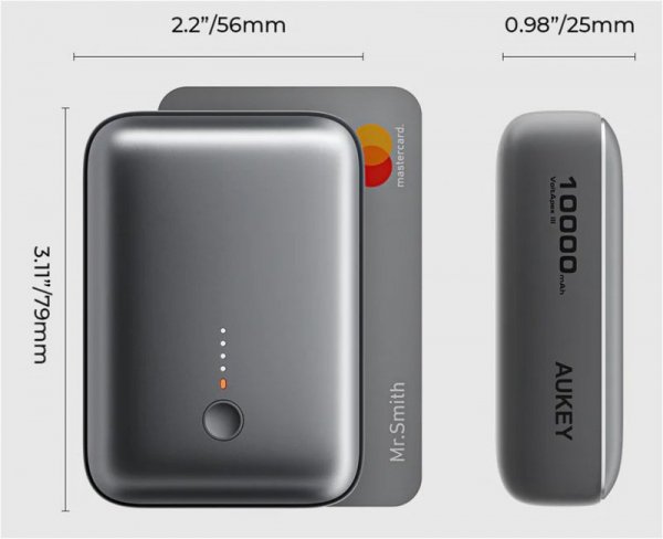 AUKEY PB-Y55 MINI PowerBank | 10000mAh | 22.5W | 2xUSB | PD QC