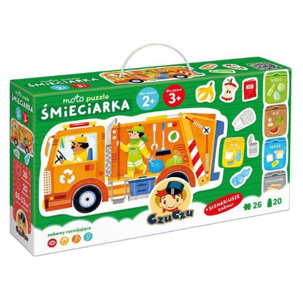 CzuCzu Puzzle Moto - Śmieciarka 26 elementów
