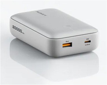 AUKEY PB-Y57 White Mini PowerBank | 20000mAh | 22.5W | 2xUSB | PD 3.0 QC 3.0 LED