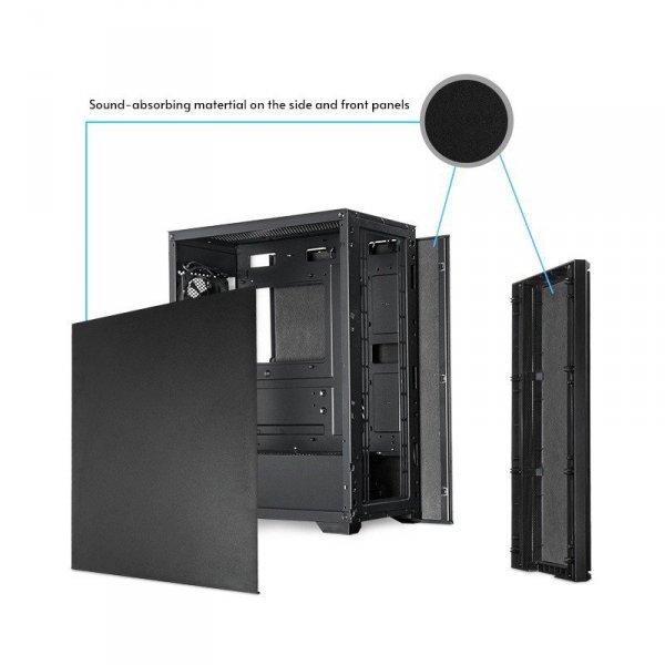 Chieftec Obudowa AS-02B-OP Midi Tower czarna