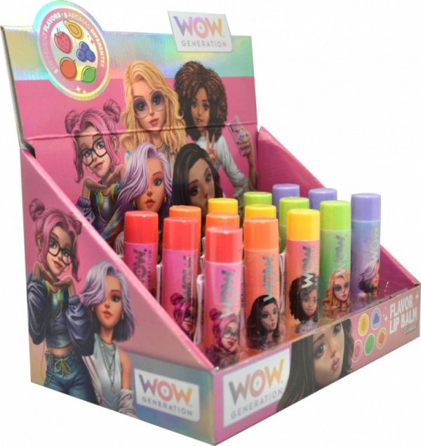 Kids Euroswan Balsam do ust smakowy WoW MIX display 20 sztuk