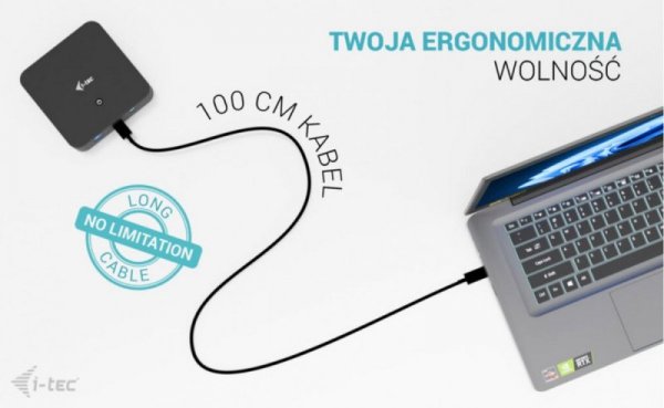 i-tec Stacja dokująca USB-C DP Dual HDMI Power Delivery 100W