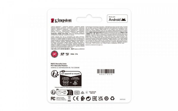Kingston Karta pamięci SD 64GB Canvas Select Plus Gen3 100MB/s