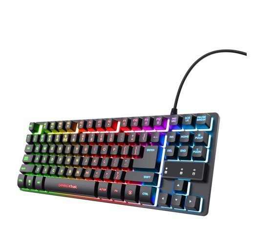 Trust Klawiatura gamingowa podświetlana GTX 833 Thado TKL czarna
