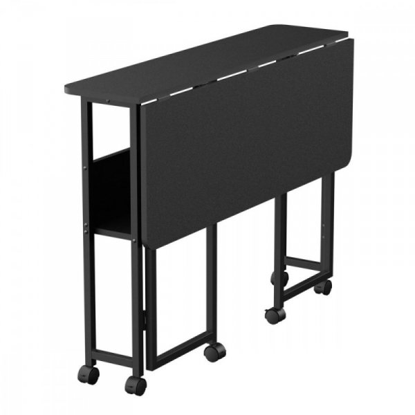 Maclean Składane biurko stolik MC-126 B blat 100x58 cm, max 50kg Czarne