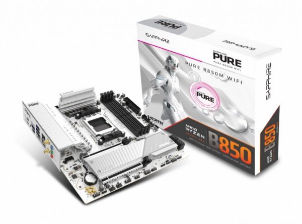 Sapphire Technology Płyta główna PURE B850M WIFI AM5 4DDR5 mATX