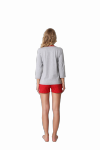 Aruelle Cookie Short Grey-Red Dámské pyžamo