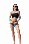 Merribel Sommertop Black Letní top