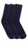 Cornette Premium 3-pak tmavě modré Oblekové ponožky