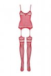 Obsessive F214 červený Bodystocking