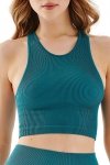 Gabriella Seamless halter rib 1203 emerald Sportovní top