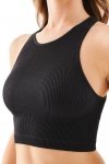 Gabriella Seamless halter rib 1203 czarny Sportovní top
