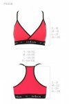 PS008 TOP red sportowy biustonosz bawełniany