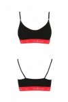 PS009 TOP black-red bawełniany biustonosz