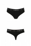 PS008 PANTIES black stringi bawełniane